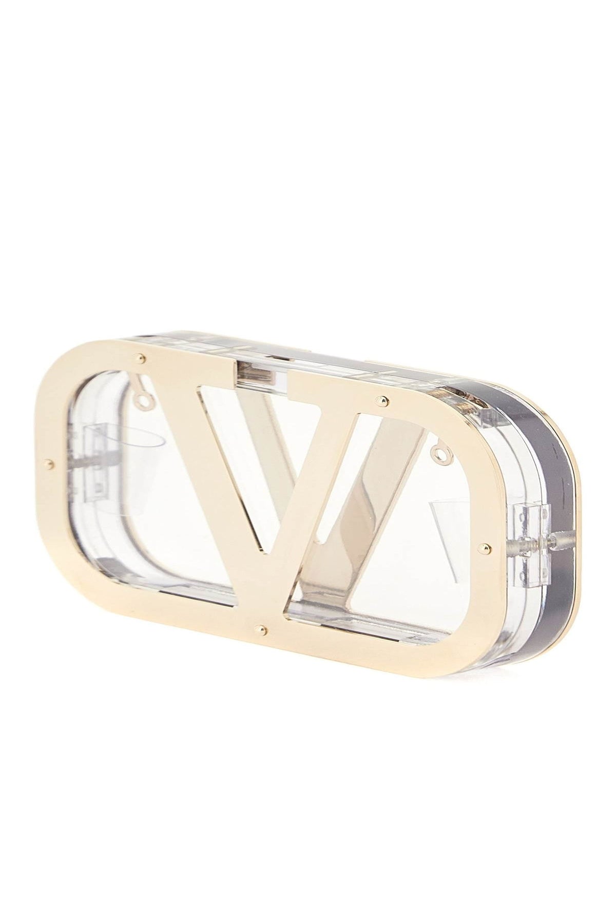 Valentino | Logo-Plaque Clear Clutch