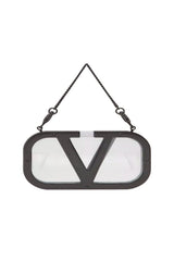 Valentino | Logo-Plaque Clear Clutch