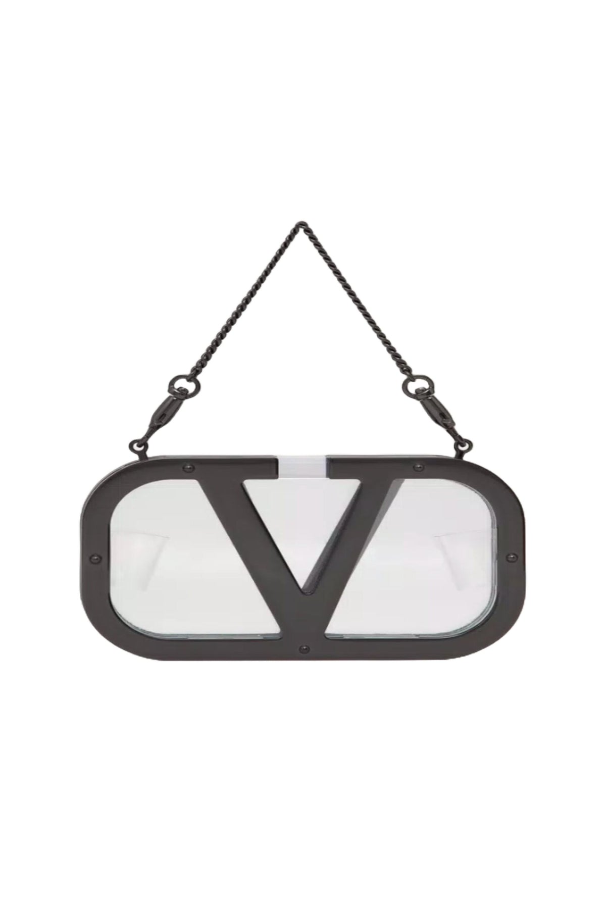 Valentino | Logo-Plaque Clear Clutch