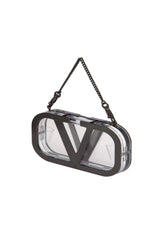 Valentino | Logo-Plaque Clear Clutch