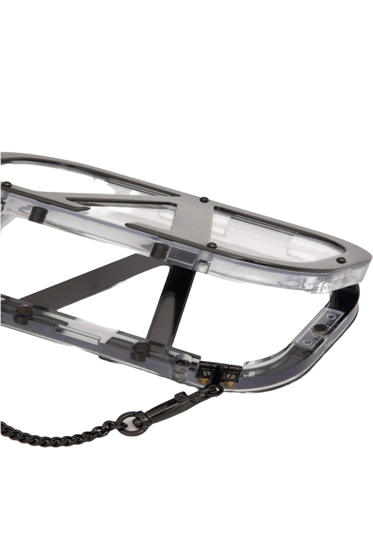Valentino | Logo-Plaque Clear Clutch