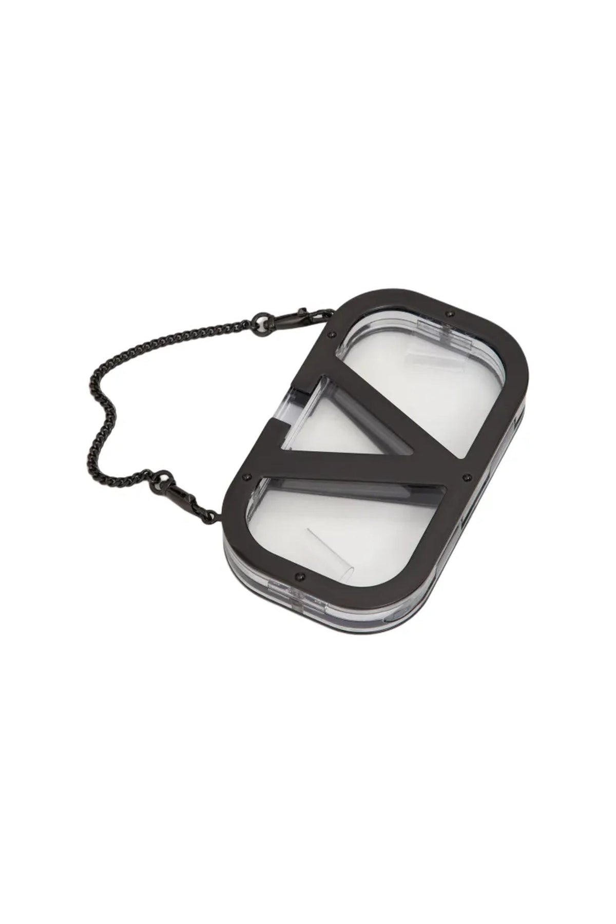 Valentino | Logo-Plaque Clear Clutch