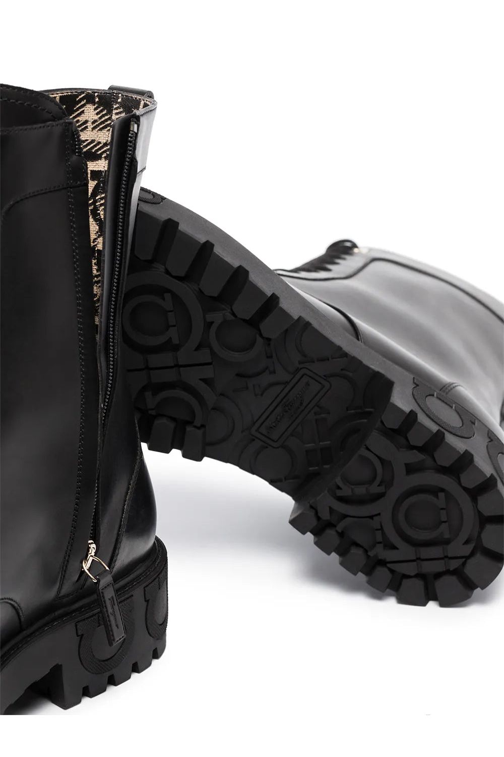 Ferragamo | Gancini-Motif Combat Boots