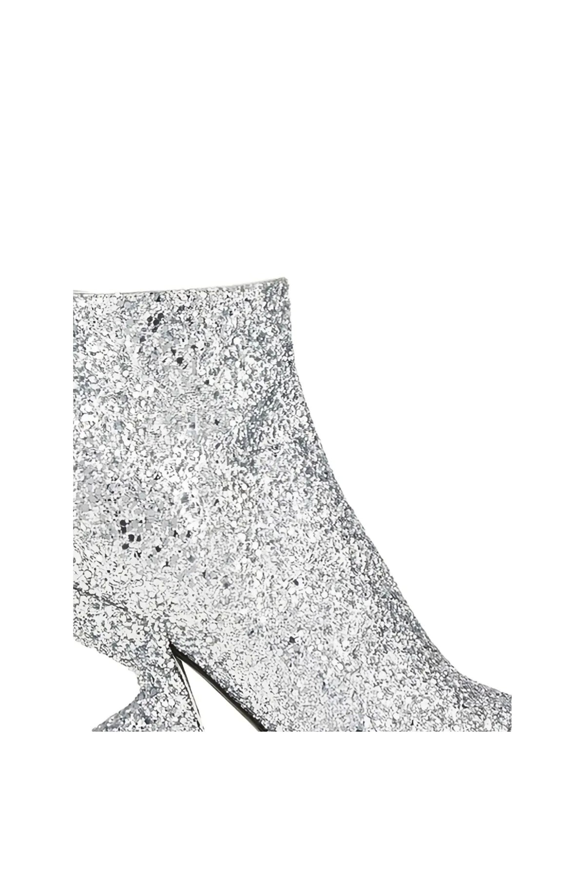 Ferragamo | Glitter-Effect Sculpted-Heel Ankle Boots