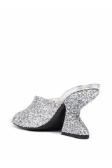 Ferragamo | 80Mm Sansu Metallic Glitter Sandals