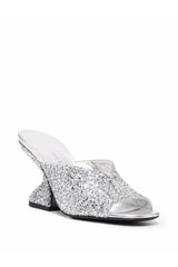 Ferragamo | 80Mm Sansu Metallic Glitter Sandals
