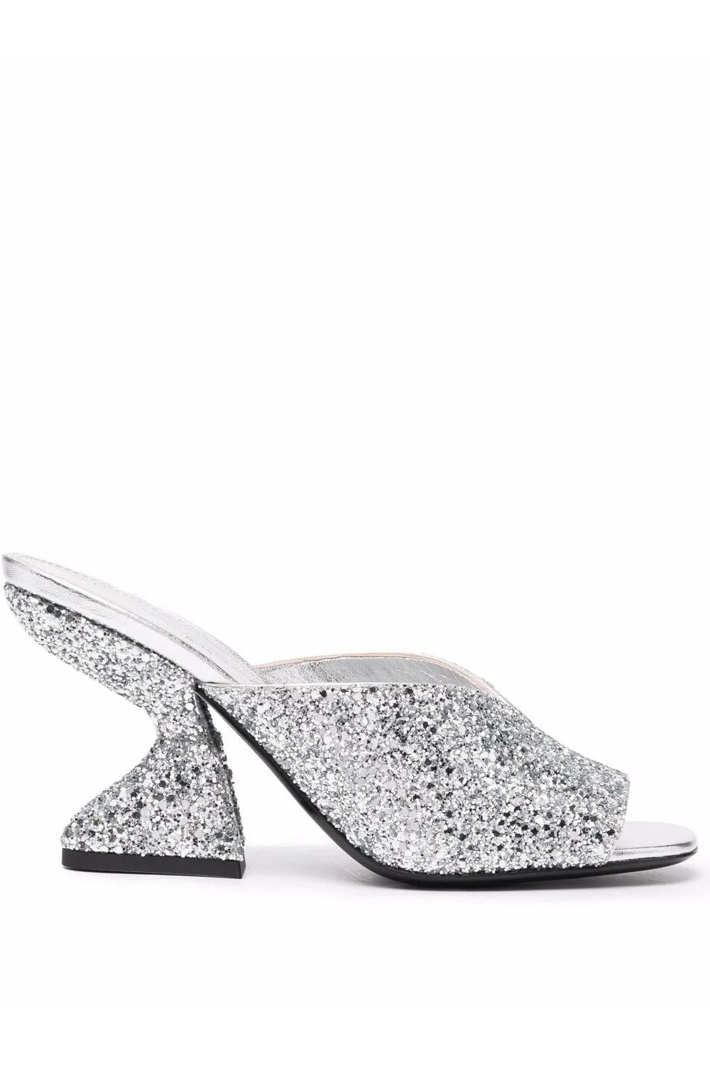Ferragamo | 80Mm Sansu Metallic Glitter Sandals