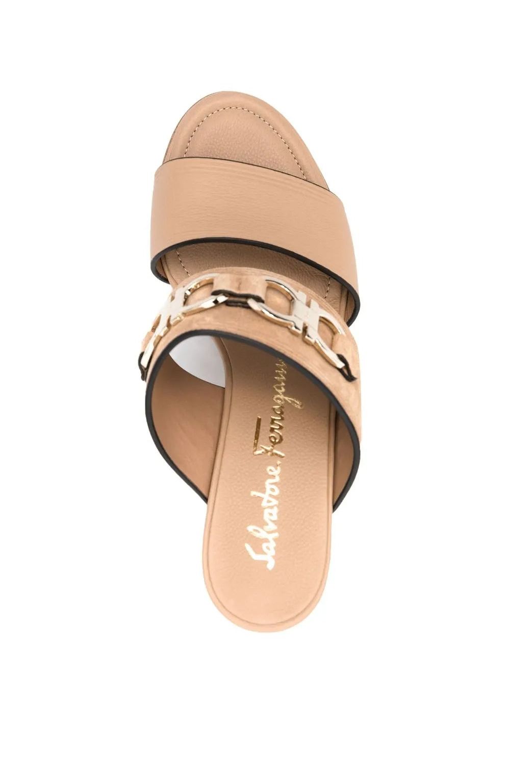 Ferragamo | Chaim 75Mm Suede Wedge Mules
