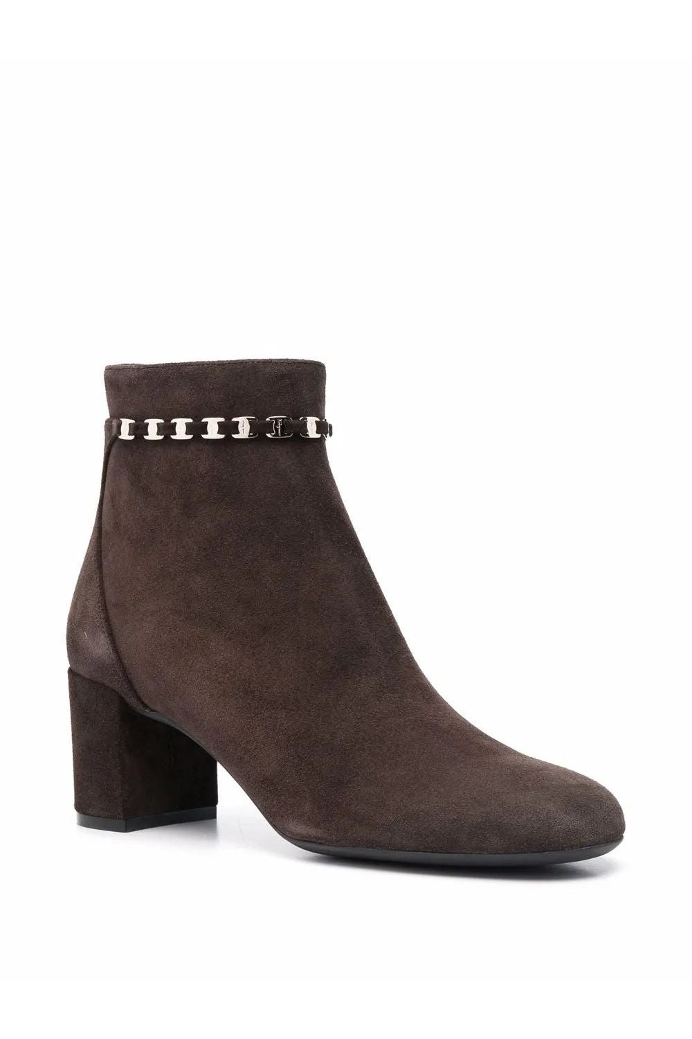 Ferragamo | 75Mm Ghila Suede Ankle Boots