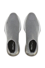 Ferragamo | Logo-Print Sock Sneakers In Grey 030177753455
