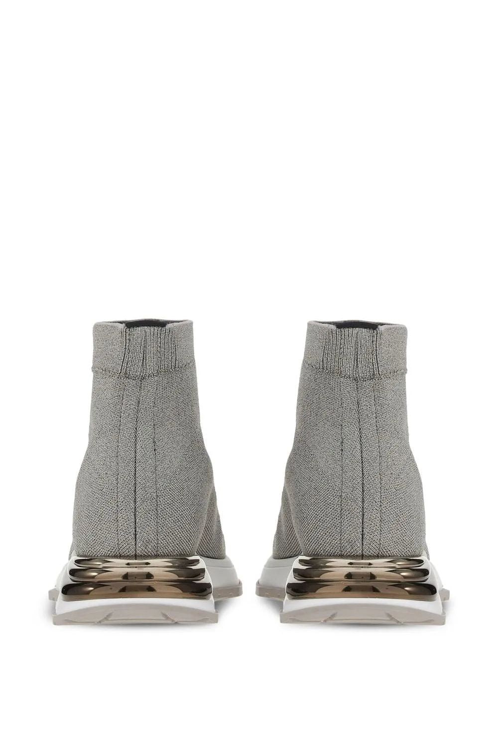 Ferragamo | Logo-Print Sock Sneakers In Grey 030177753455