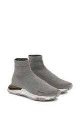 Ferragamo | Logo-Print Sock Sneakers In Grey 030177753455