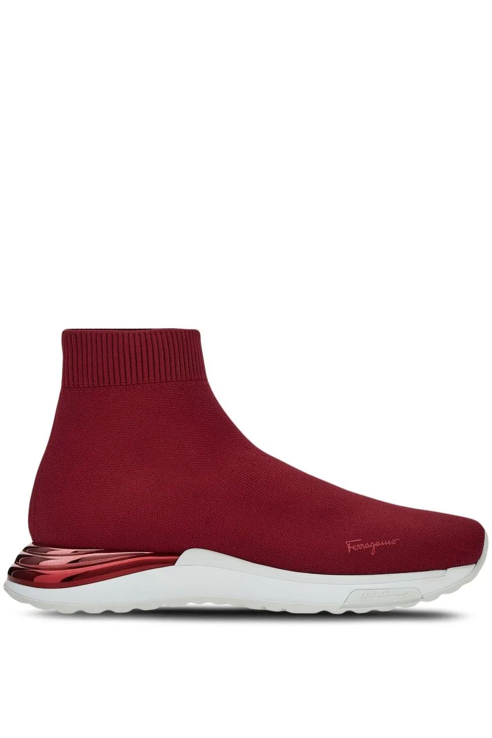 Ferragamo | Logo-Print Slip-On Sneakers In Red 030177754828