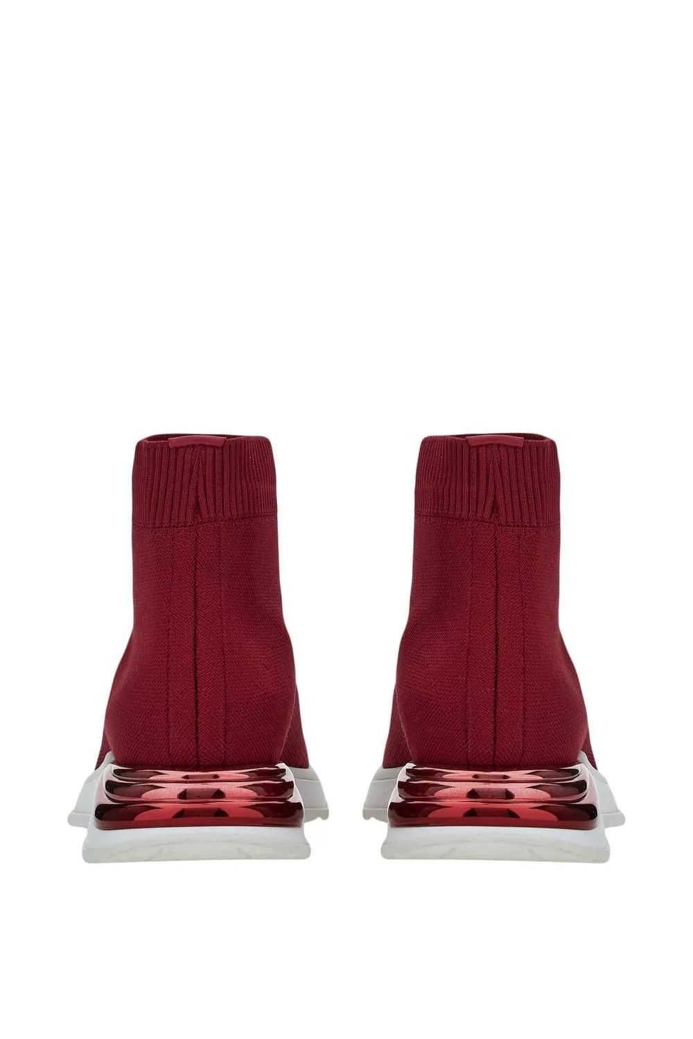 Ferragamo | Logo-Print Slip-On Sneakers In Red 030177754828