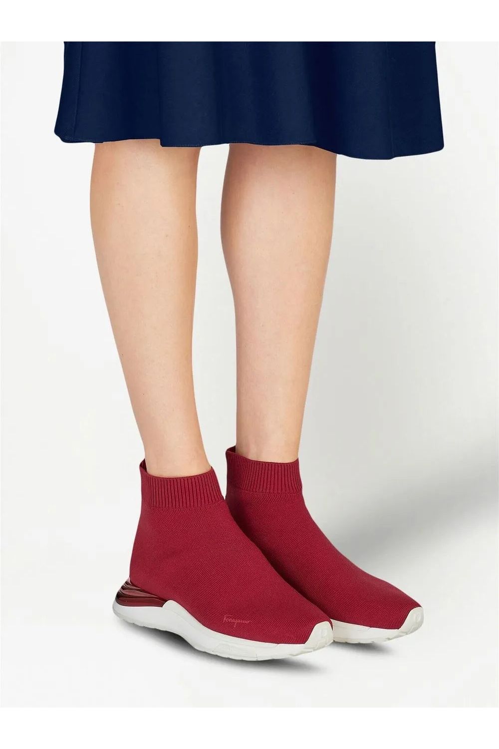 Ferragamo | Logo-Print Slip-On Sneakers In Red 030177754828