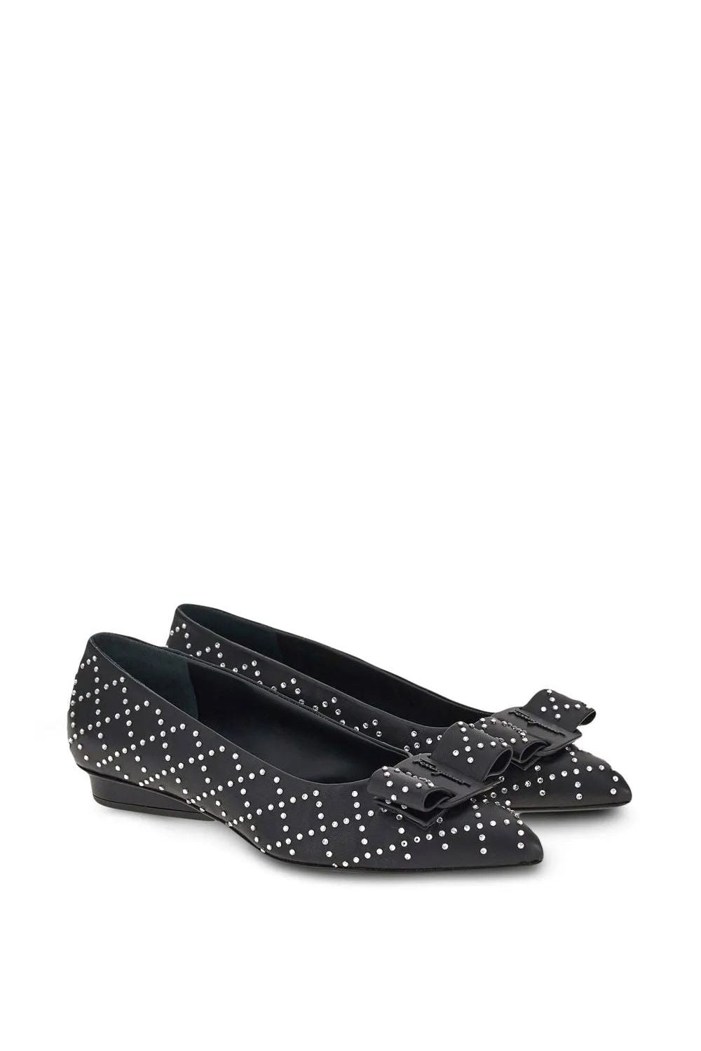 Ferragamo | Viva Rhinestone-Embellished Flat Pumps