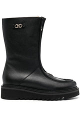 Ferragamo | 50Mm Zip-Front Leather Boots