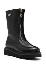 Ferragamo | 50Mm Zip-Front Leather Boots