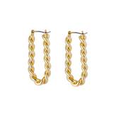 The Long Twisted Hoop | Gold