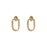 The Oval Ridge Door Knocker Earring | Gold