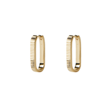 The Diamond Cut U Hoop | Gold