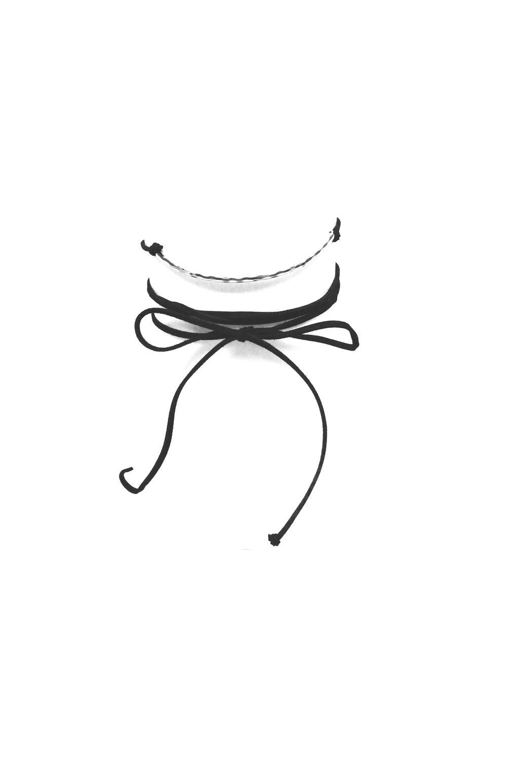 Suede Wrap Choker | Silver