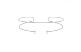 Cross Slip-On Choker | Silver