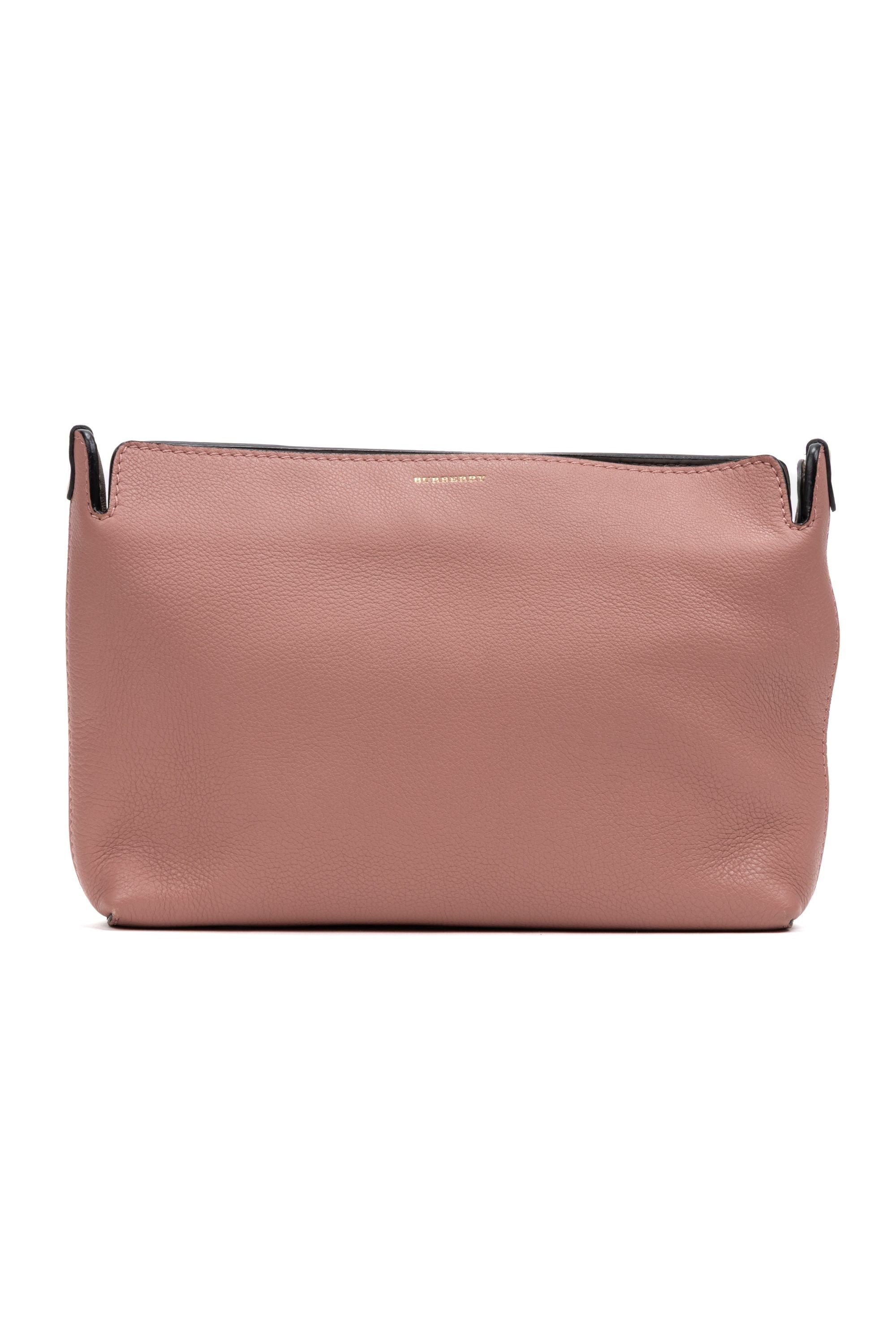 Large Bicolor Zip Clutch 