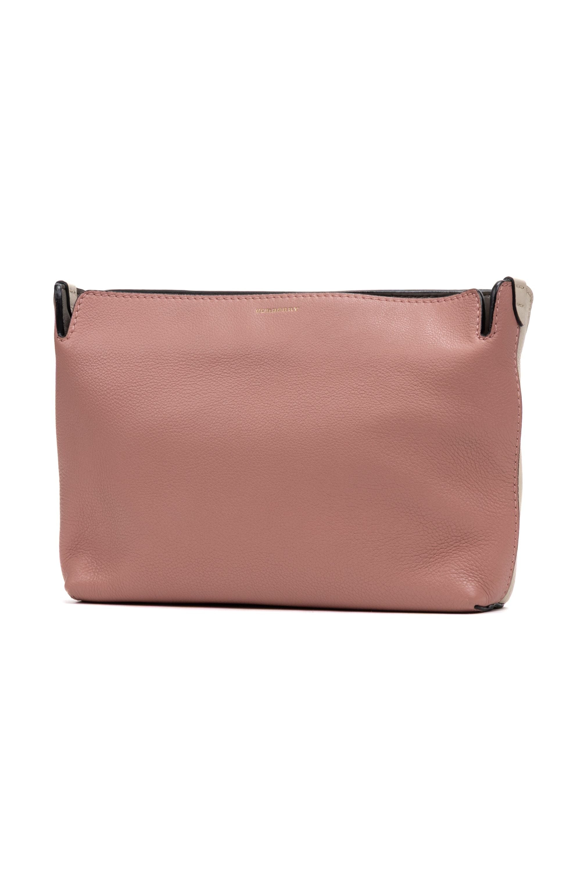 Large Bicolor Zip Clutch 
