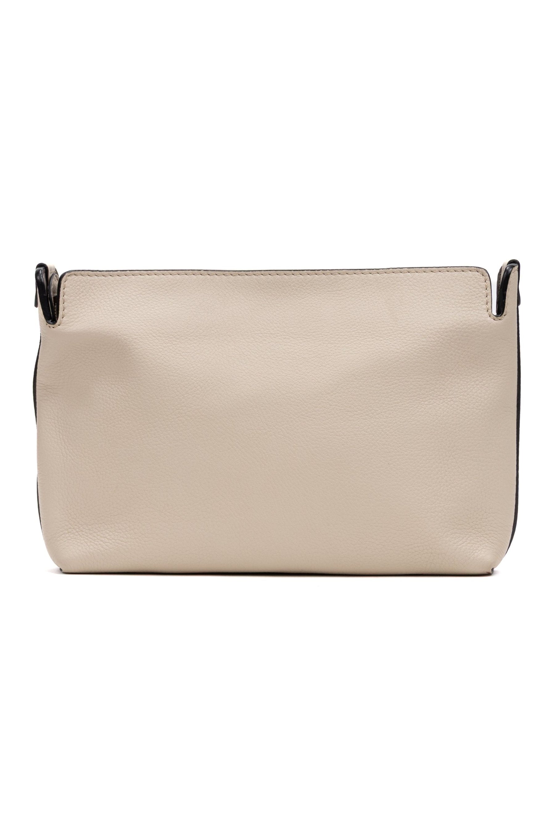Large Bicolor Zip Clutch 