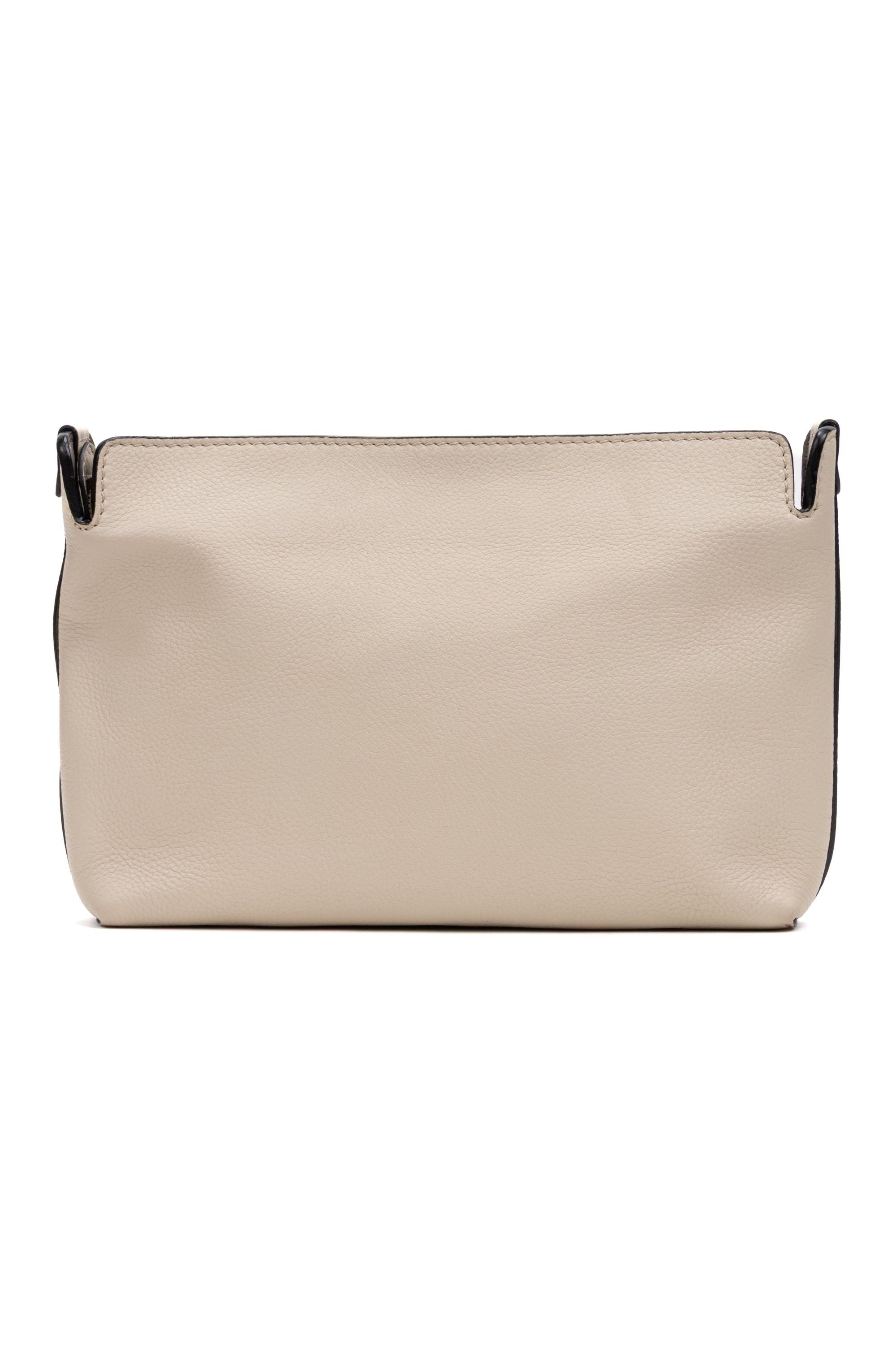 Large Bicolor Zip Clutch 