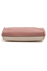 Large Bicolor Zip Clutch 