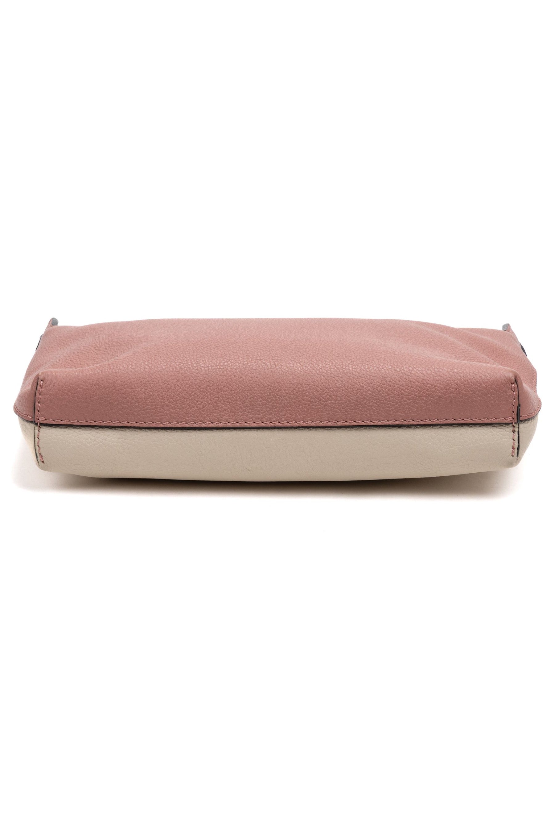 Large Bicolor Zip Clutch 