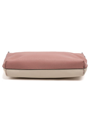 Large Bicolor Zip Clutch 