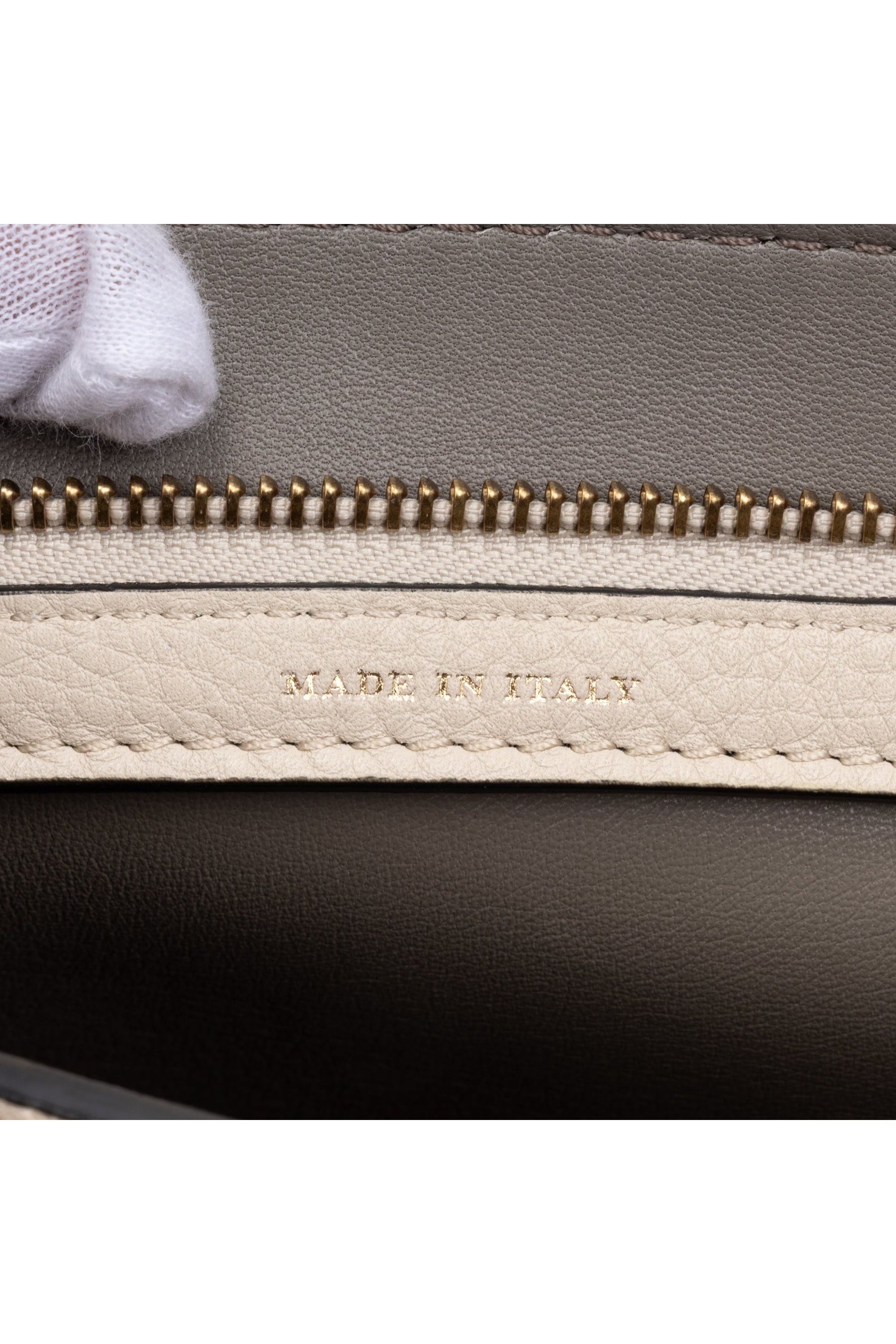 Large Bicolor Zip Clutch 