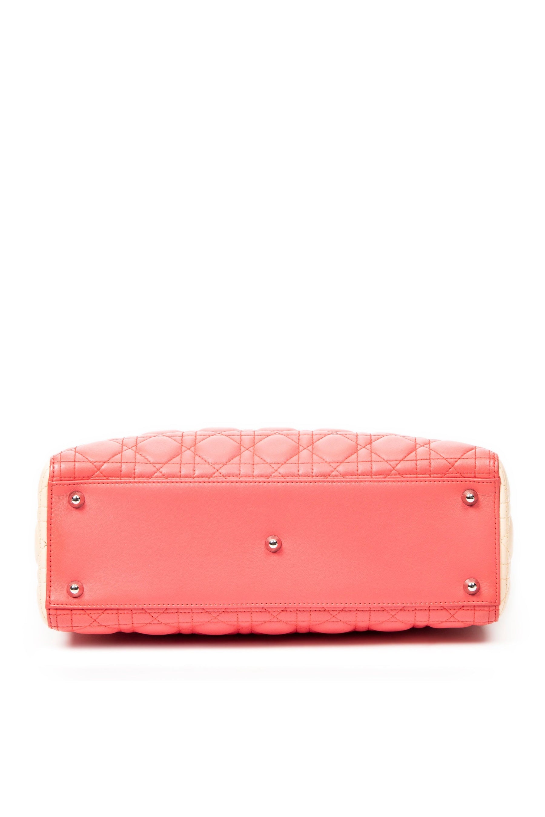 Large Bicolor Lady Dior Zip 