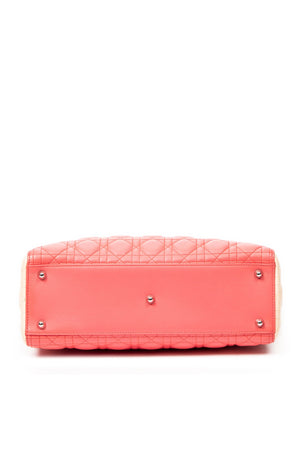 Large Bicolor Lady Dior Zip 