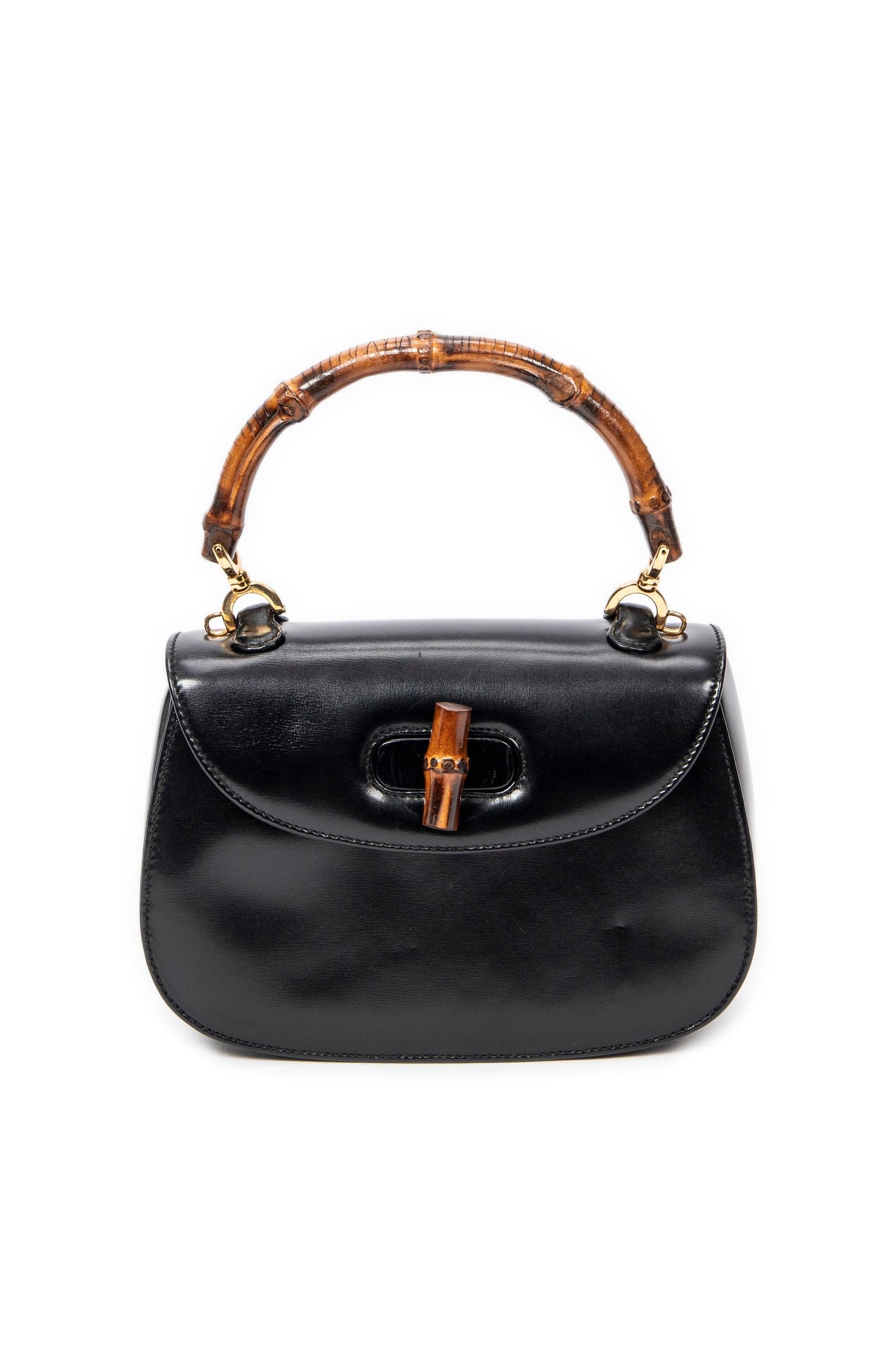 Vintage Small Bamboo Top Handle Flap 
