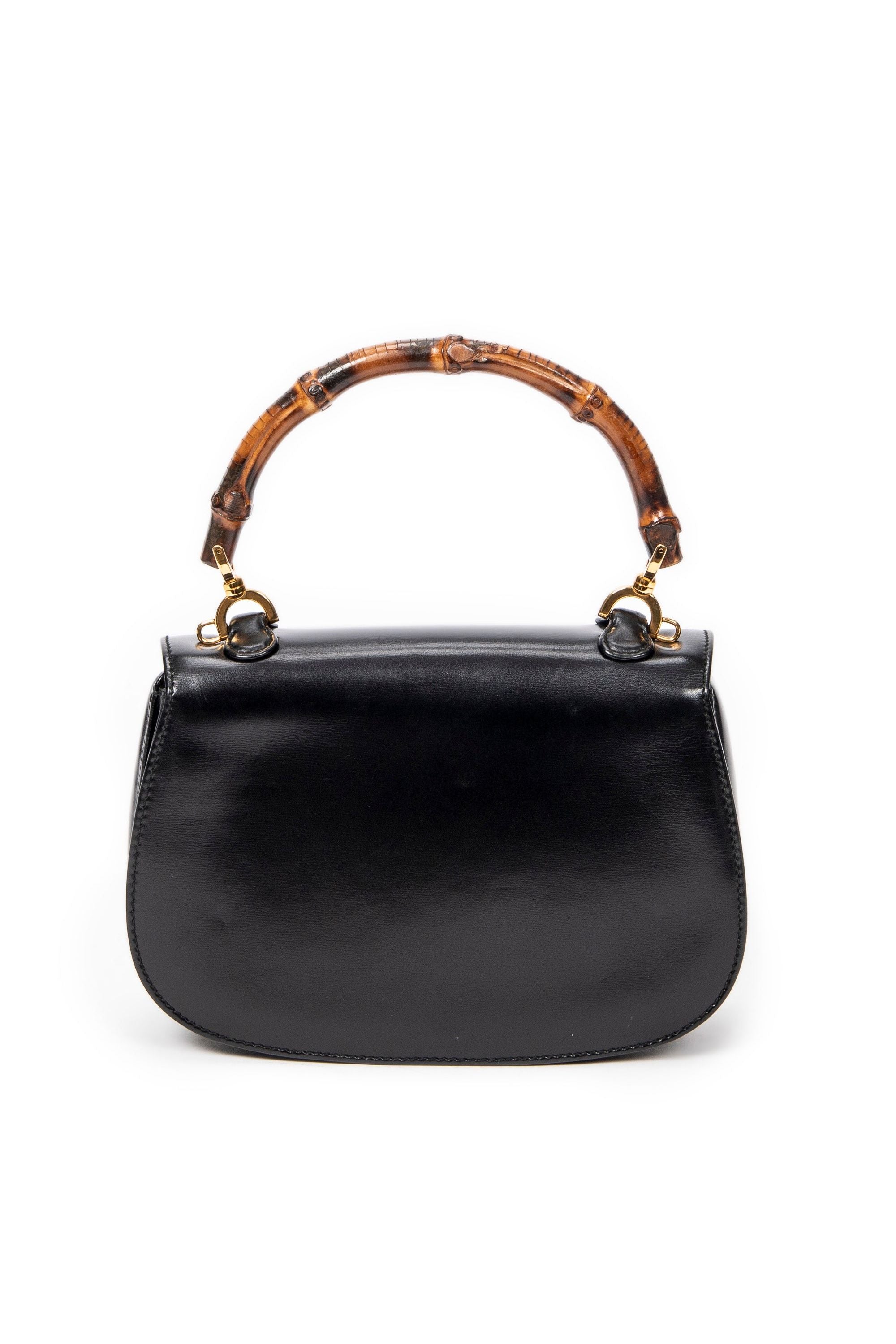 Vintage Small Bamboo Top Handle Flap 