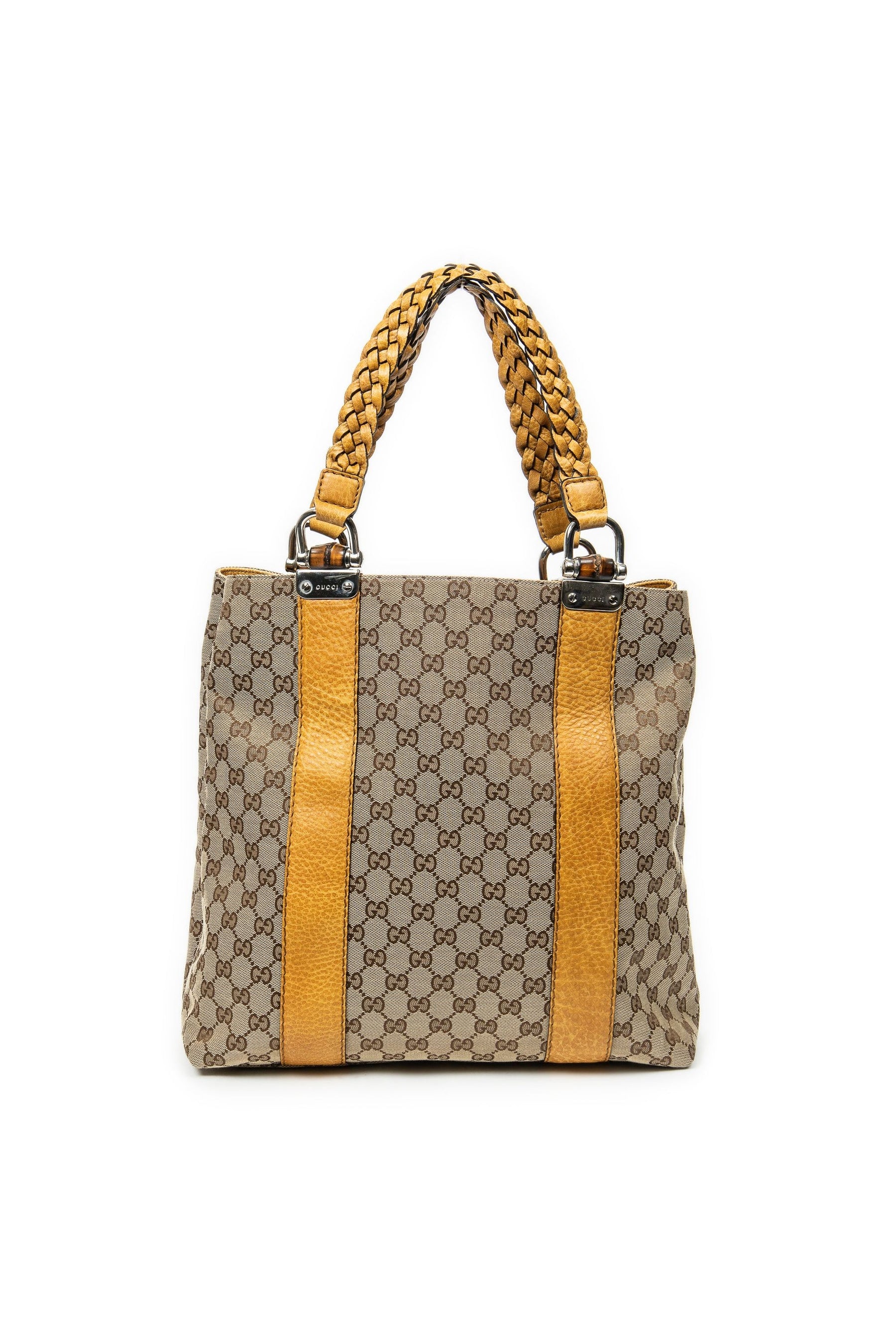 Vertical Bamboo Bar Shopper Tote 