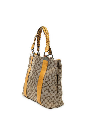 Vertical Bamboo Bar Shopper Tote 