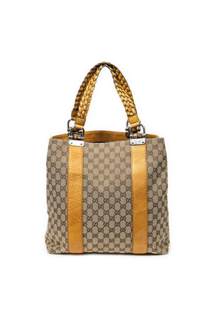 Vertical Bamboo Bar Shopper Tote 
