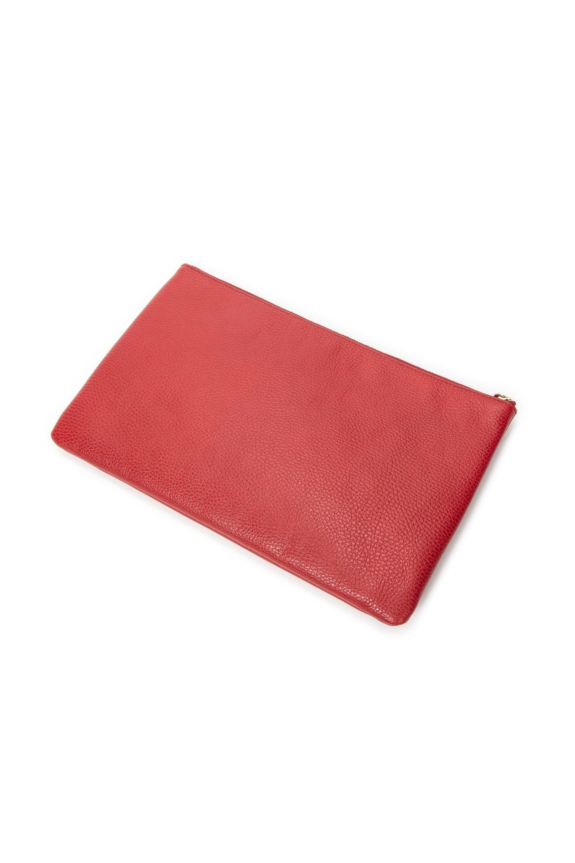 Bamboo Tassel Zip Clutch 