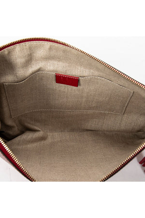Bamboo Tassel Zip Clutch 