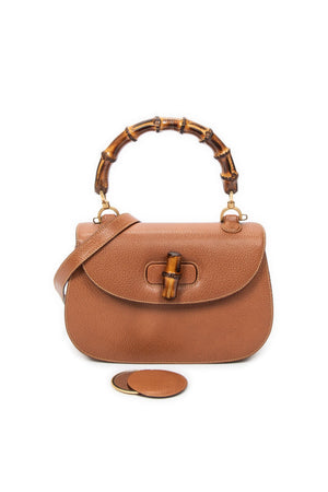 Medium Bamboo Top Handle Flap 