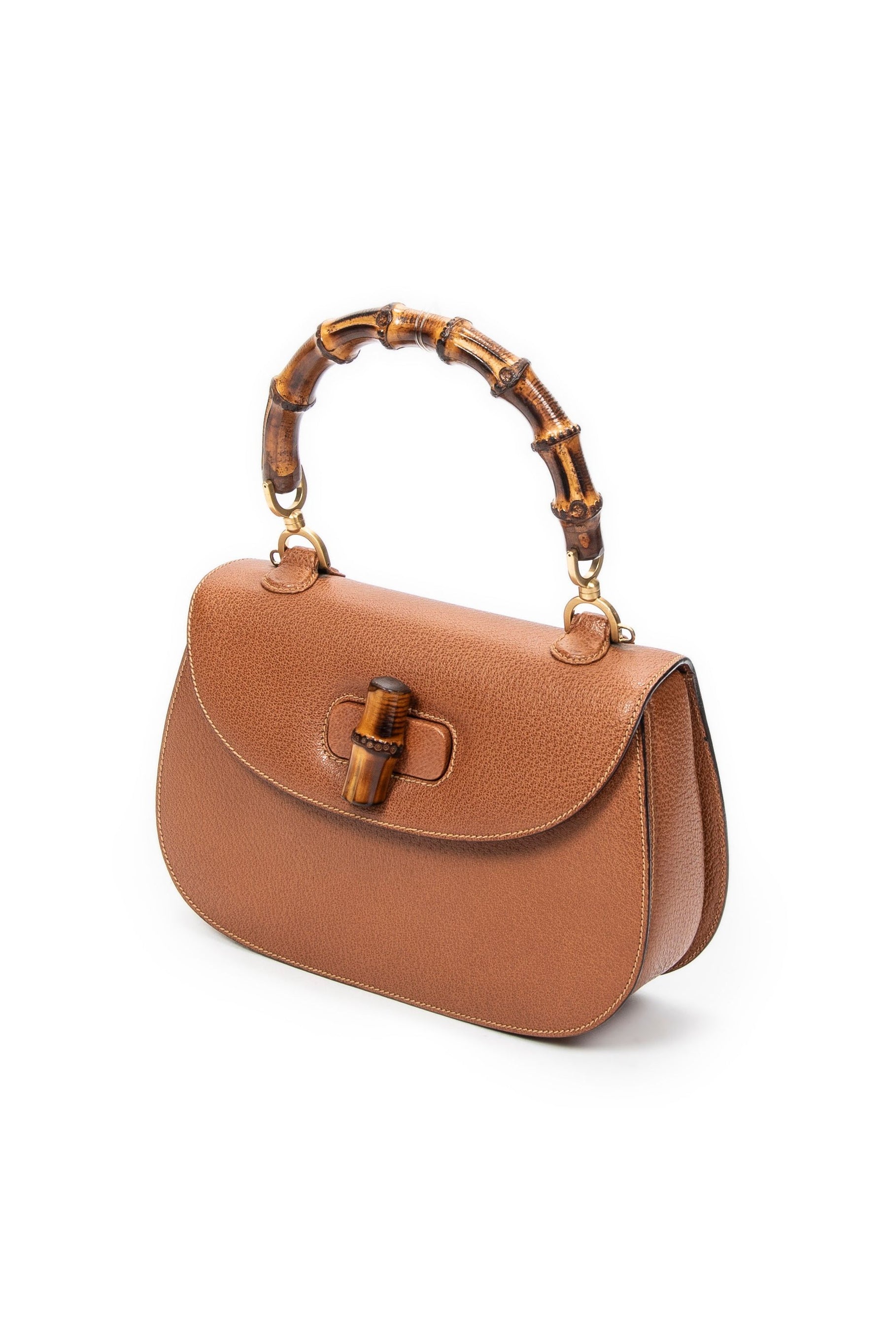 Medium Bamboo Top Handle Flap 