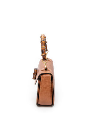 Medium Bamboo Top Handle Flap 