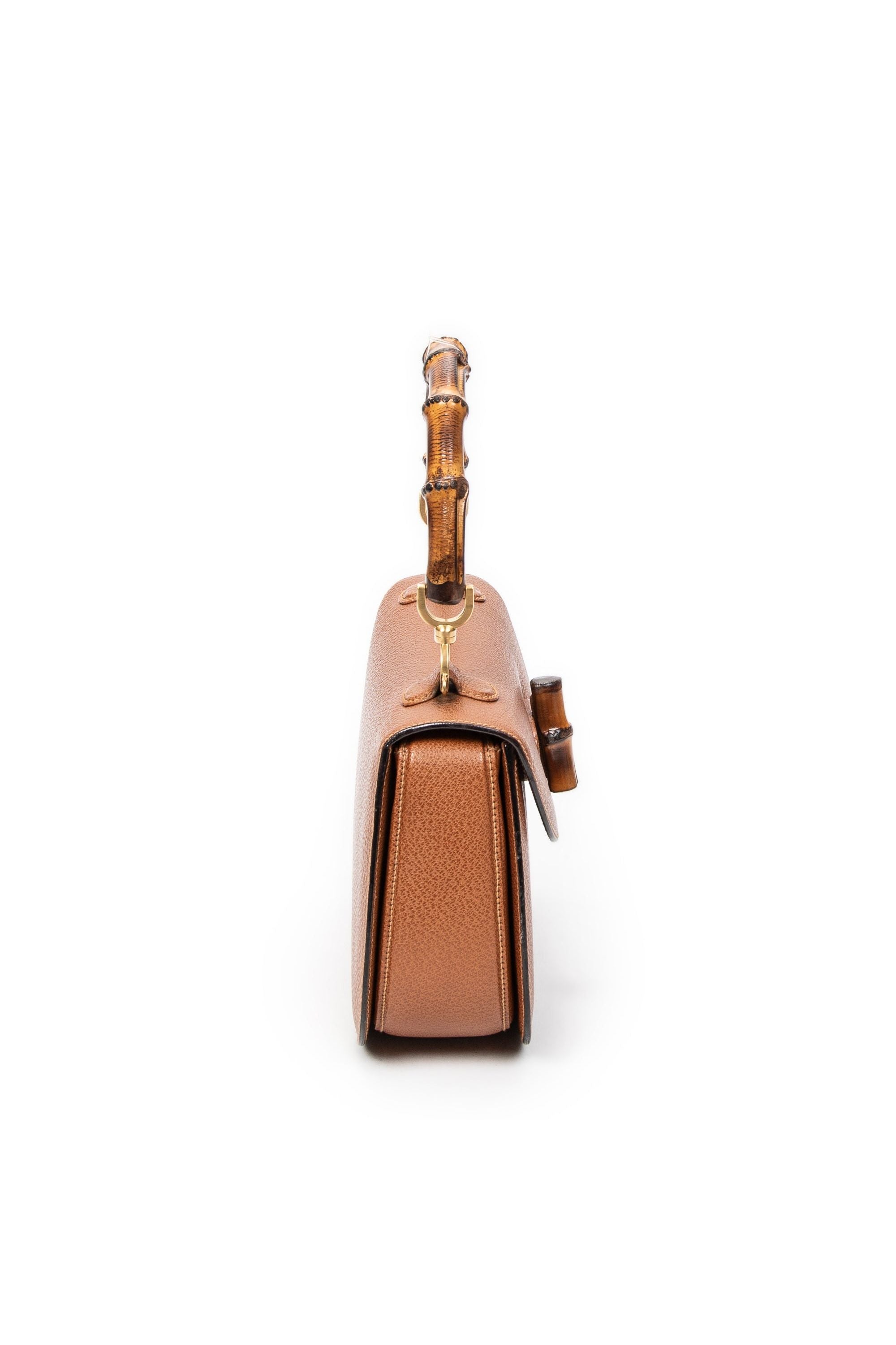 Medium Bamboo Top Handle Flap 
