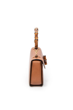 Medium Bamboo Top Handle Flap 