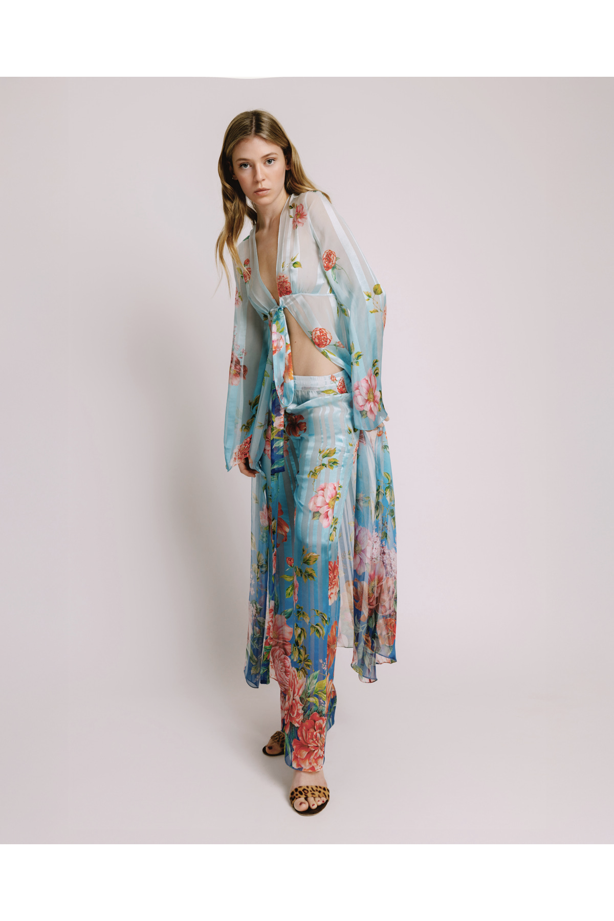 Sandy Pants Flowers Georgette